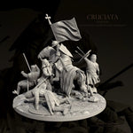 The height of man 25mm 50mm Knight Resin Soldier Kit White mold self-assembly TD-7787/3D